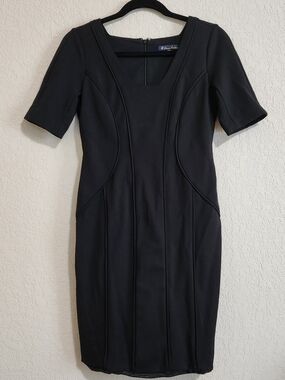 Brooks Brothers Black Sheath Dress In Size 2